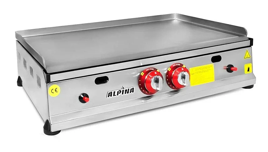 Alpina Pleyt Izgara 70 cm Düz Doğalgazlı Çift Bölgeli - 1