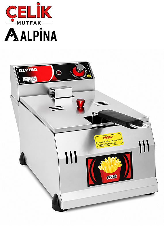 3 Litre Sanayi Tipi Tekli Fritöz Elektrikli - 1