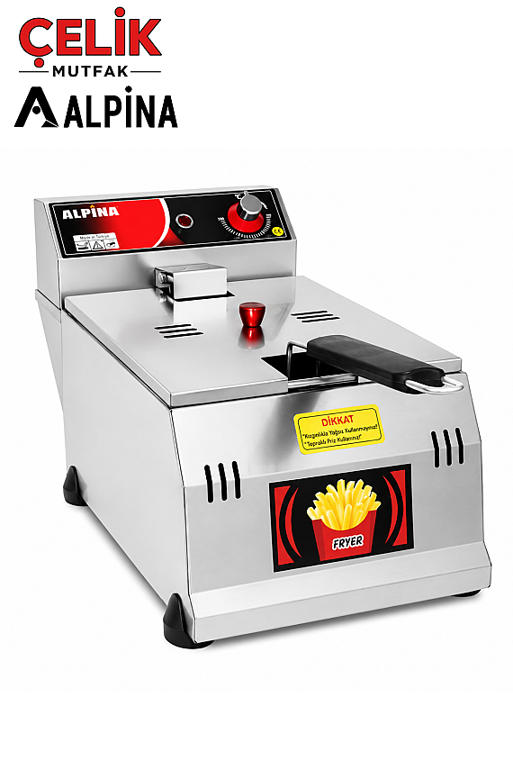 5 Litre Sanayi Tipi Tekli Fritöz Elektrikli Büfe Tipi - 1