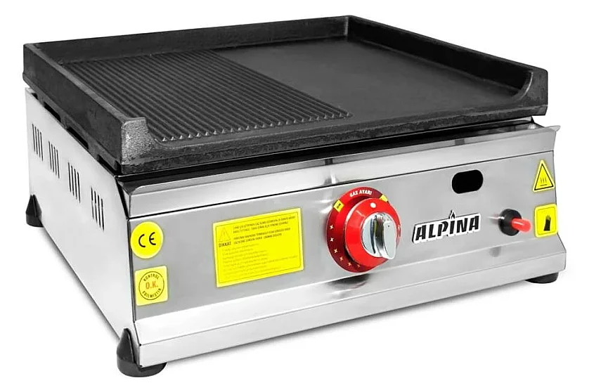 Alpina 50 cm (50lik) Döküm Izgara Doğalgazlı Büfe Tipi Profesyonel CE Belgeli - 1