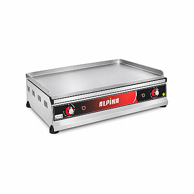 Pleyt Izgara 70 cm Sanayi Tipi Elektrikli Çift Bölgeli CE Belgeli Büfe Tipi 220V