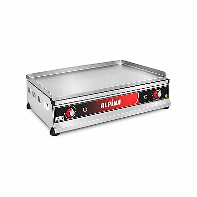 Pleyt Izgara 70 cm Sanayi Tipi Elektrikli Çift Bölgeli CE Belgeli Büfe Tipi 220V