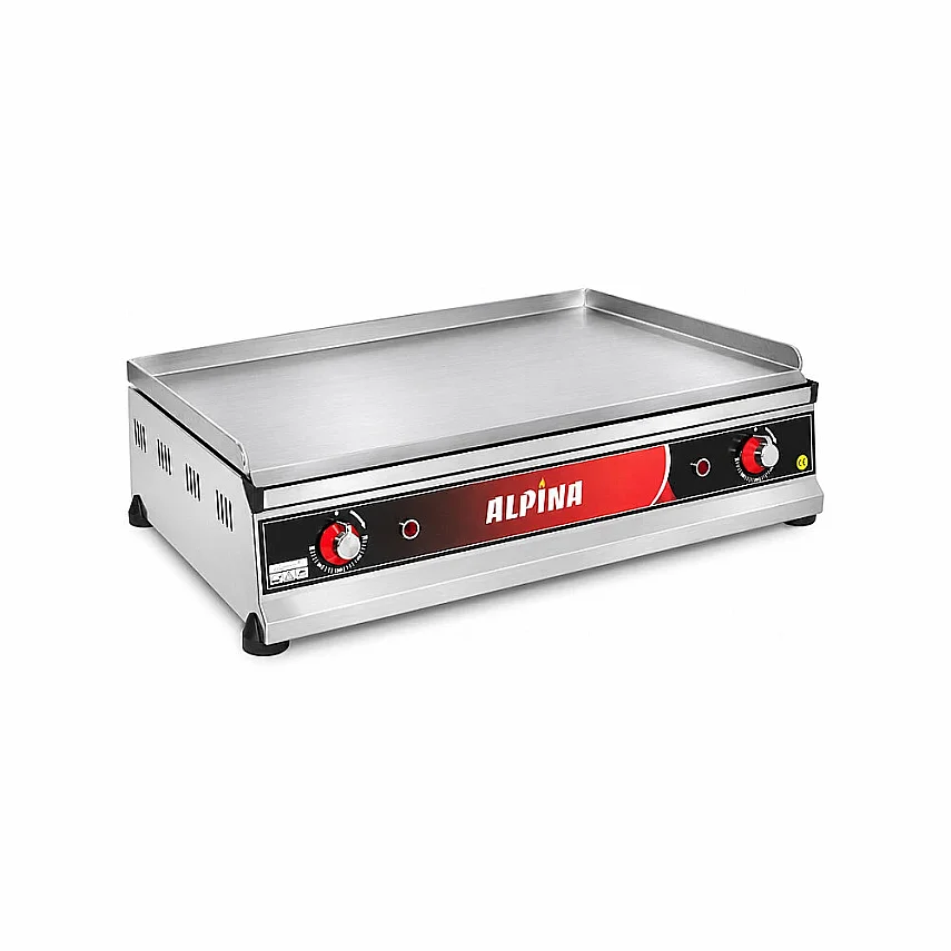 Pleyt Izgara 70 cm Sanayi Tipi Elektrikli Çift Bölgeli CE Belgeli Büfe Tipi 220V - 1