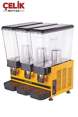 Limonata Şerbet Soğutucu 60 L (3x20) 3'lü Hazne Fıskiyeli